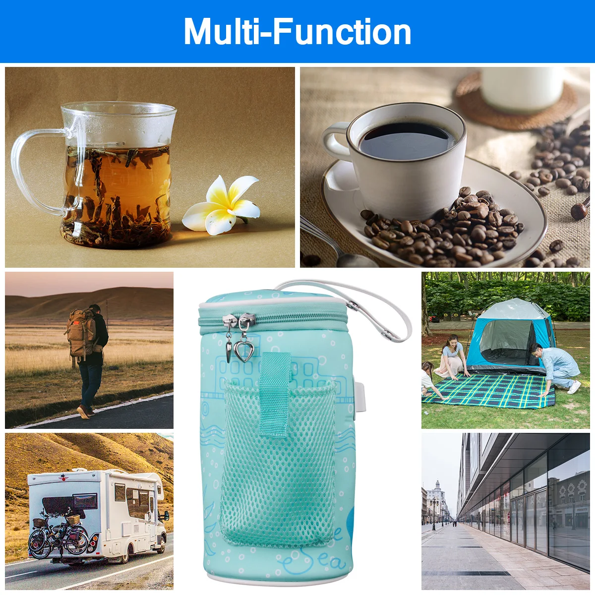 

USB Portable Baby Bottle Warmer Travel Cup Milk Heater Heater Baby Bottle Baby Care Bottle Warm Storage Bag Feeding Bag