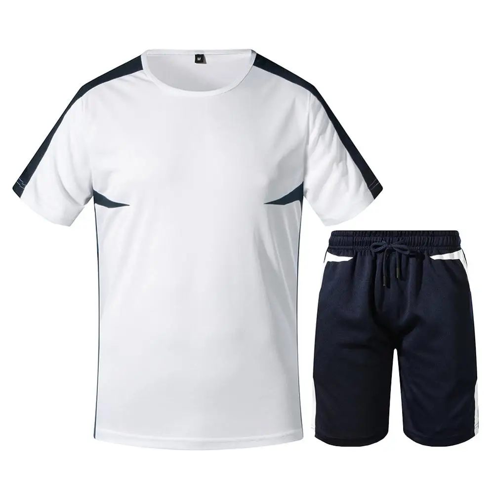 Хлопковые быстросохнущие мужские спортивные футболки для бега костюмы