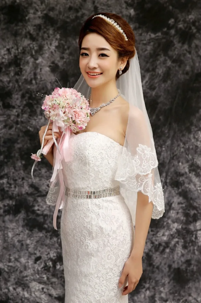 Новинка 2019 кружевная свадебная фата длиной 1 5 метра с удлиненным шлейфом невесты