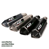 motorcycle 51mm exhaust muffler tip pipe with removable db killer for cutting diameter 38 51mm tail silencer system silp on