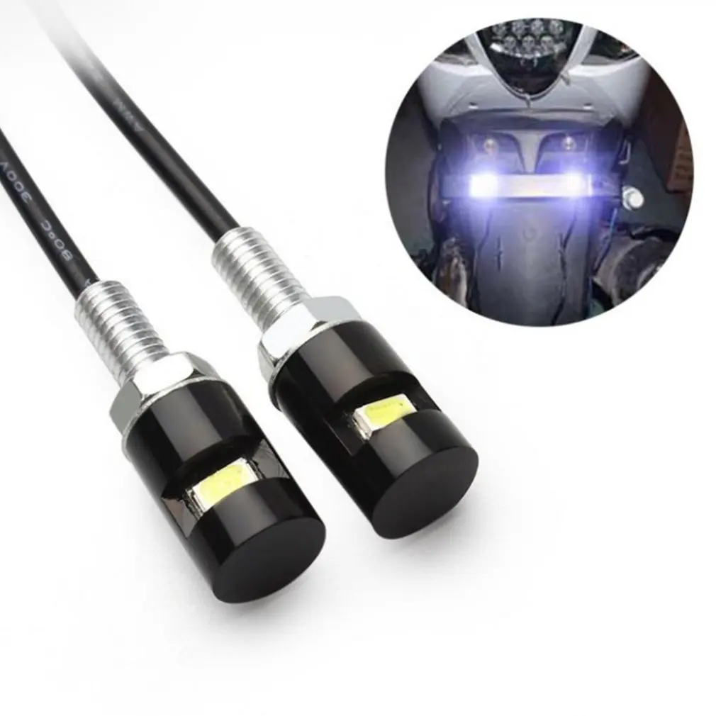 

1 Set Universal Car Motorcycle Number License Plate Lights 12V LED 5630 SMD Auto Tail Front Screw Bolt Bulbs Lamps Light Source