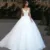Платье свадебное с V-образным вырезом, открытой спиной и блестками - изображение
