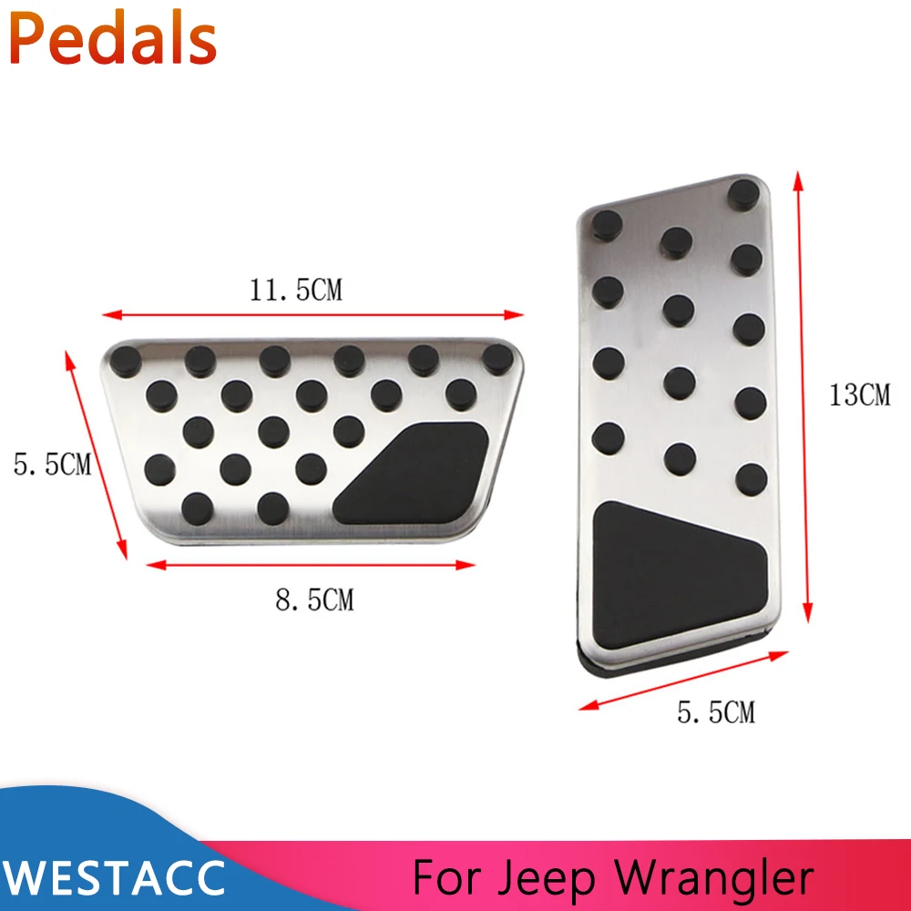Автомобильные педали из нержавеющей стали для Jeep Wrangler JK 2007 - 2017 AT запчасти