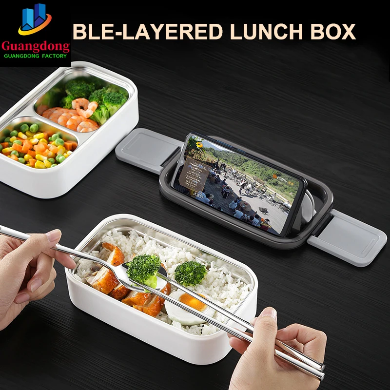 

304 сохраняющий тепло детский Ланч-бокс с двойным отсеком для еды коробка для бенто герметичная коробка для еды коробка для микроволновой пе...