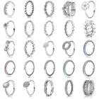 Модное прибытие кольцо серебряного цвета шармы 6 цветов капля масляный жемчуг Сделай Сам полностью хрустальное кольцо для женщин ювелирные изделия