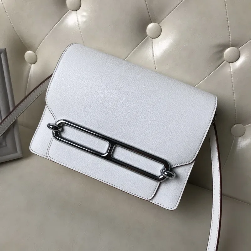 

pig nose bag 2020 new bag cowhide one shoulder crossbite versatile small square bag leather women's bag