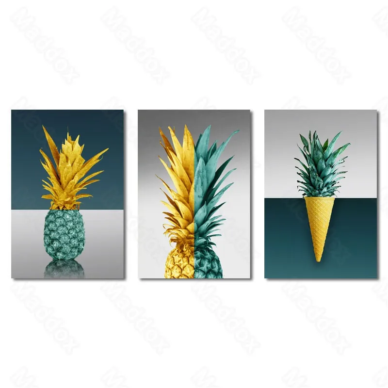 

Still Life Pattern Minimalist Color Matching High-End Fashion Painting Creative Personality Pineapple Decorative Painting