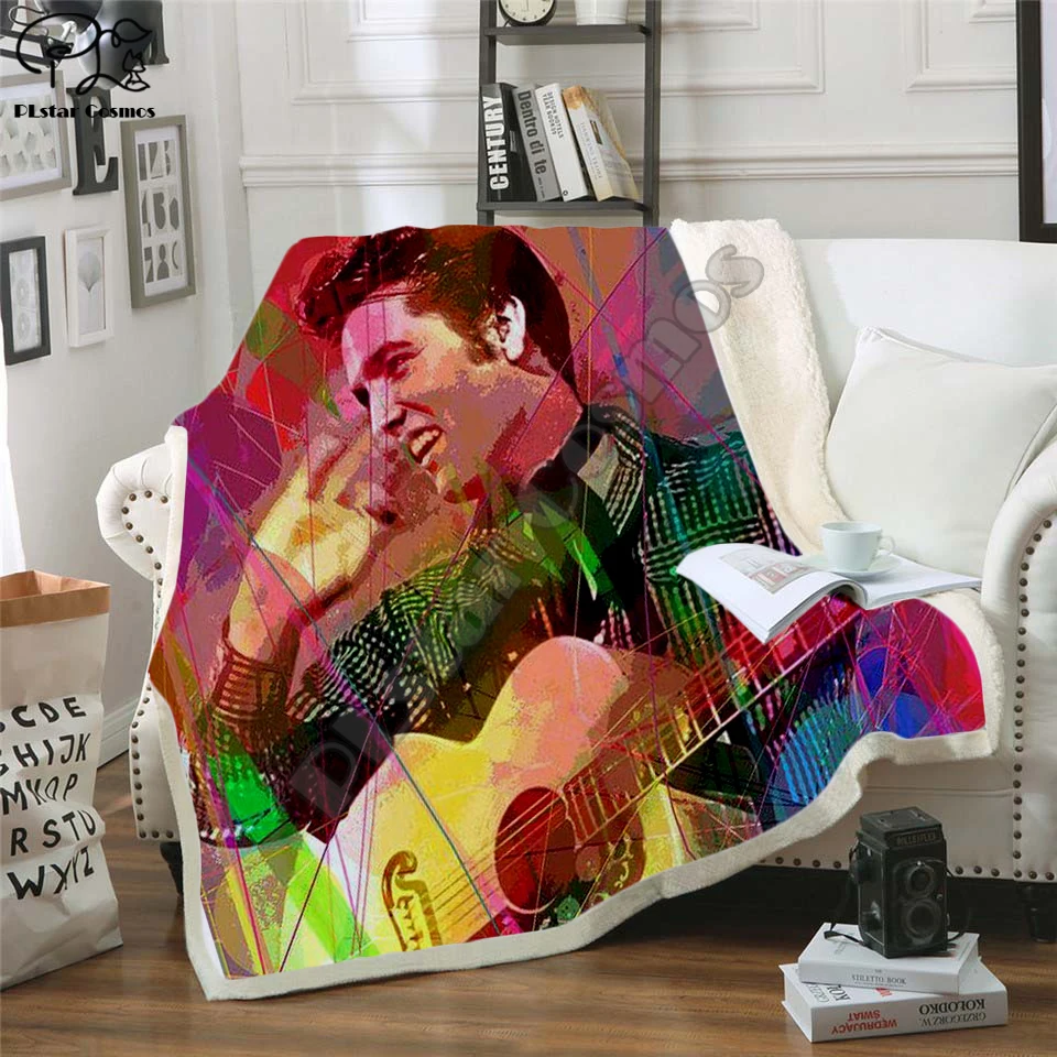 

Elvis Patched Design Blanket Plush 3d Printed for Adults Sofa Sherpa Fleece Bedspread Wrap Throw Blanket Microfiber -9