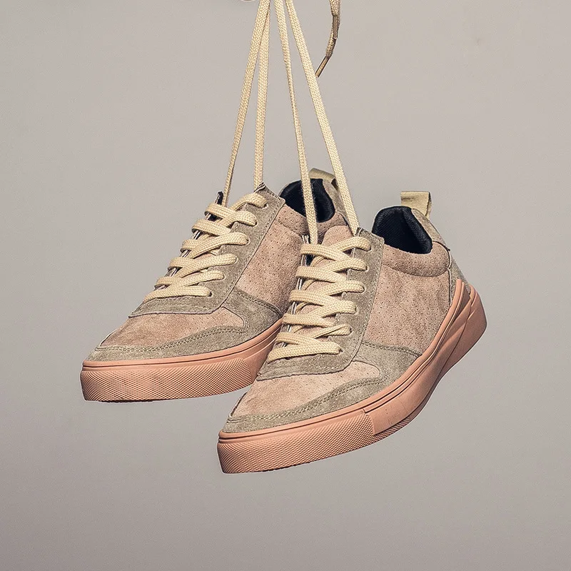 2019 Spring Autumn New Genuine Leather Sneakers Men Real Lace Up Round Toe Flats Retro Casual Shoes Korean Footwear Male |
