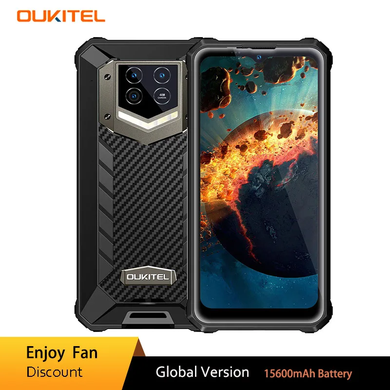 

Oukitel WP15 Rugged Smartphone 15600mAh 8GB+128GB 6.5"HD+ Octa Core Android11 Mobile Phone 48MP MT6833 NFC Smartphone Cell Phone