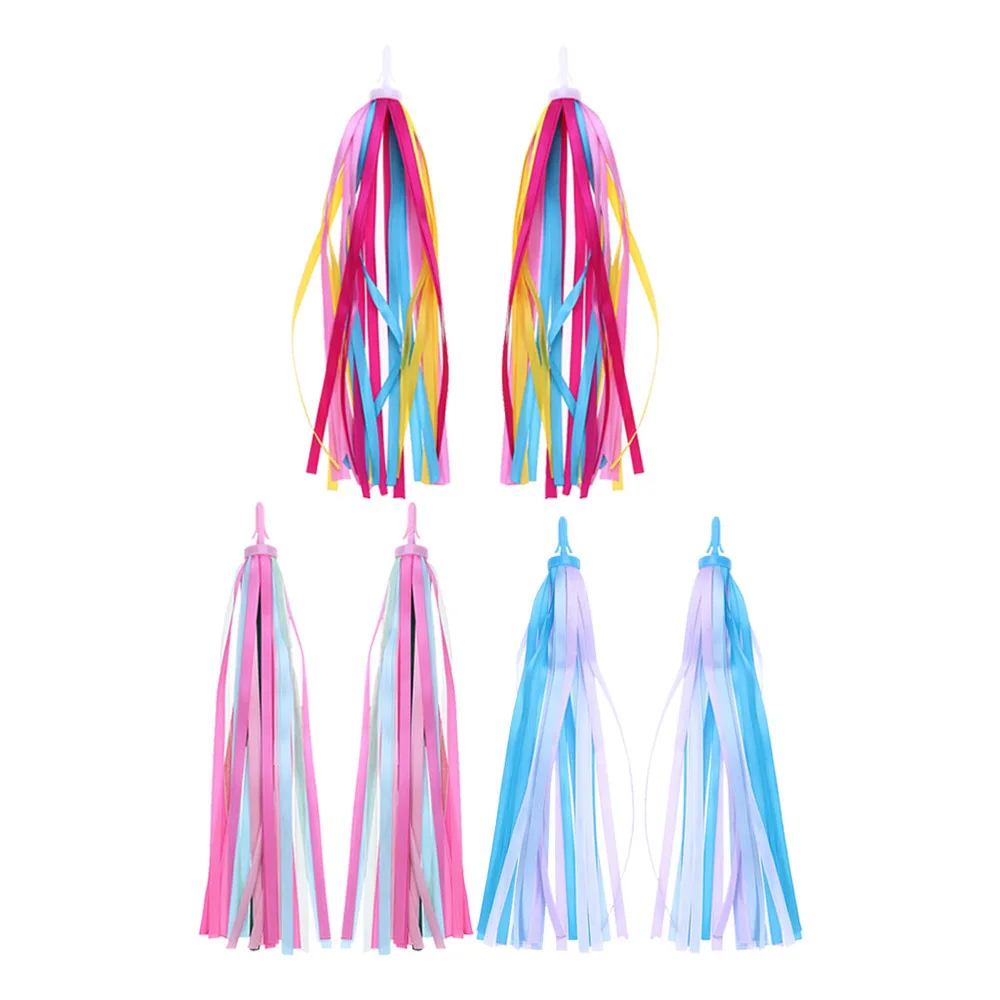 

3 Pcs Childrens Bike Handlebar Streamers Grips Tassels Ribbons Baby Carrier Accessories