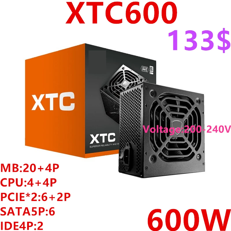 Новый оригинальный блок питания для Cougar немодульный бесшумный видеоигр 600 Вт/500