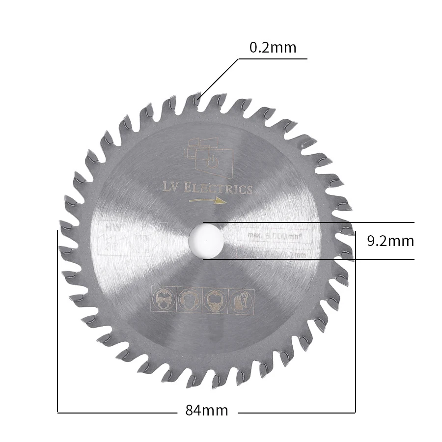 

36 Teeth Wood Circular Saw Blade Drill Cutting Wheel Mini Disc Circular Saw Blades 3.3 Inch for Cutting Hardboard Plywood