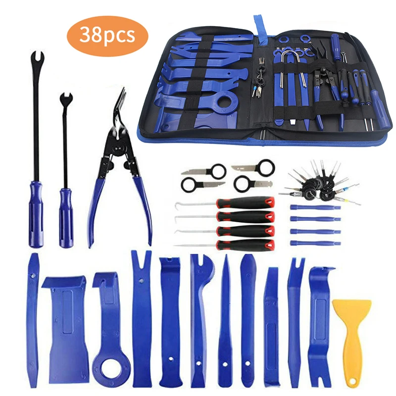 Набор инструментов для снятия обшивки автомобиля 38 шт. с приборной панелью
