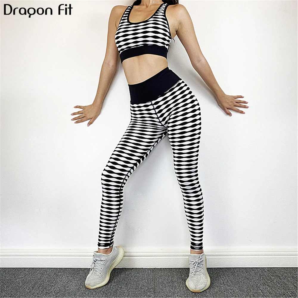 Женская спортивная одежда Dragon Fit с принтом для занятий йогой комплект из 2