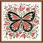Набор для вышивки крестиком с бабочкой, Набор для вышивки с животным узором, 14CT 11CT, набор для шитья, украшение для дома, картины