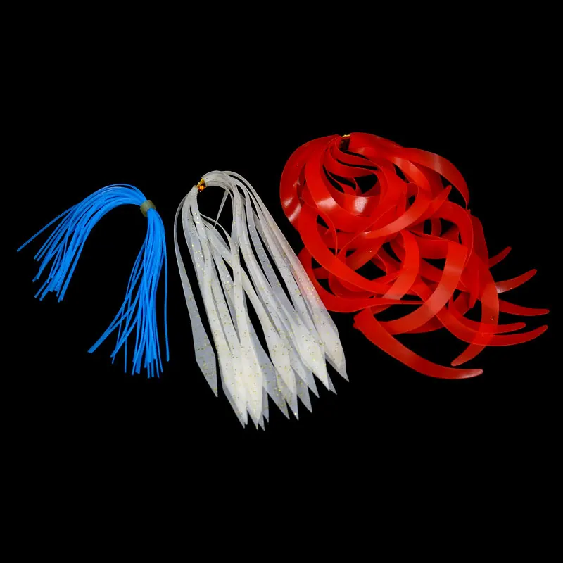 

50PCS Multiple Color Silicone Skirts Streamer Spinnerbait Buzzbait Rubber Jig Lures Squid Skirts Fly Fishing Tying Material