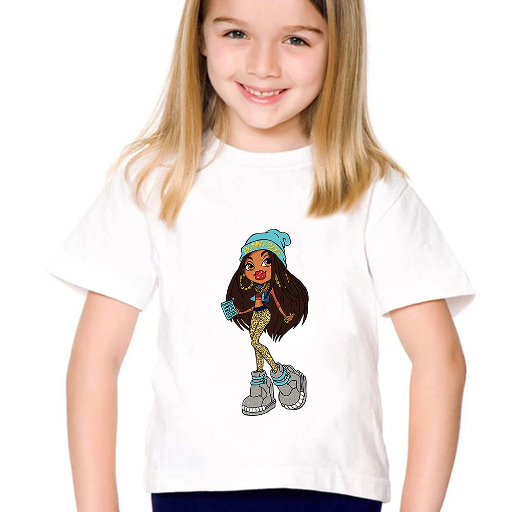 

Girls Things T-shirt Bratz Printed High Quality Kids Tops Tees Summer Casual Clothes France Child Favorite T Shirts Oversized