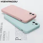 Противоударный чехол для телефона iPhone 11 Pro 12 13 Pro Max XR X XS Max 7 8 Plus SE 2020 6 6S, мягкий жидкий силиконовый простой чехол для пары