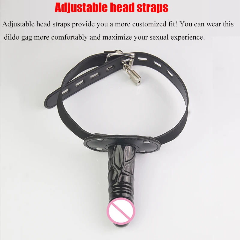 Из черной кожи с открытым Кляпы для рта голова жгут ремешок на пенис кляп БДСМ