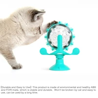 cat slow feeder windmill treat dispensing dog puzzle toys powerful suction cup pet treat toy puzzle feeder turntable