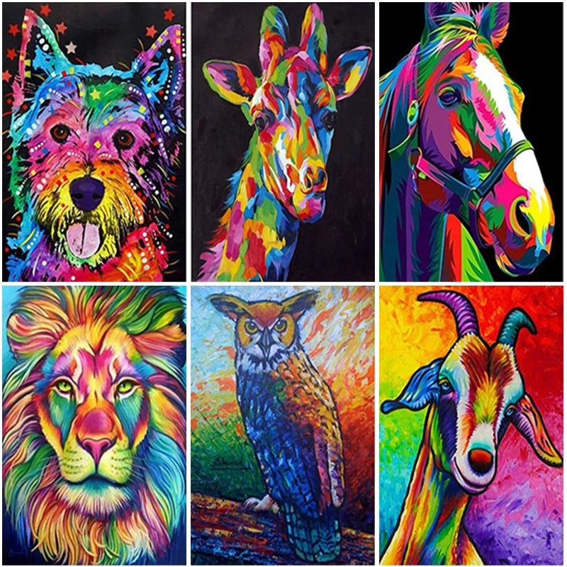 

DIY Diamond Painting Animals Full Square Round Drill Rhinestones Pictures Diamond Embroidery Sale Cross Stitch Home Decoration