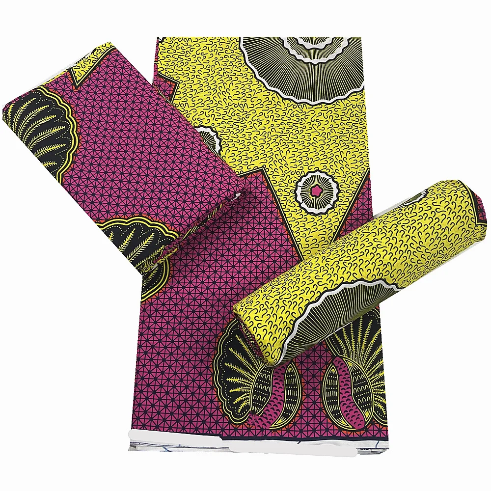 

6 Yards African Wax Fabric Print Mixed Design Ghana Cotton Wax Print For Women Party Dress Making Crafts High Quality a112-3