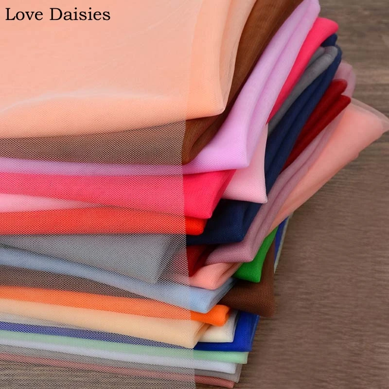 Swiss Leno Gauze Mesh Colorful High Density Soft Elastic Drape Fabric for DIY Doll Apparel Handwork Wedding Dress Lining Craft
