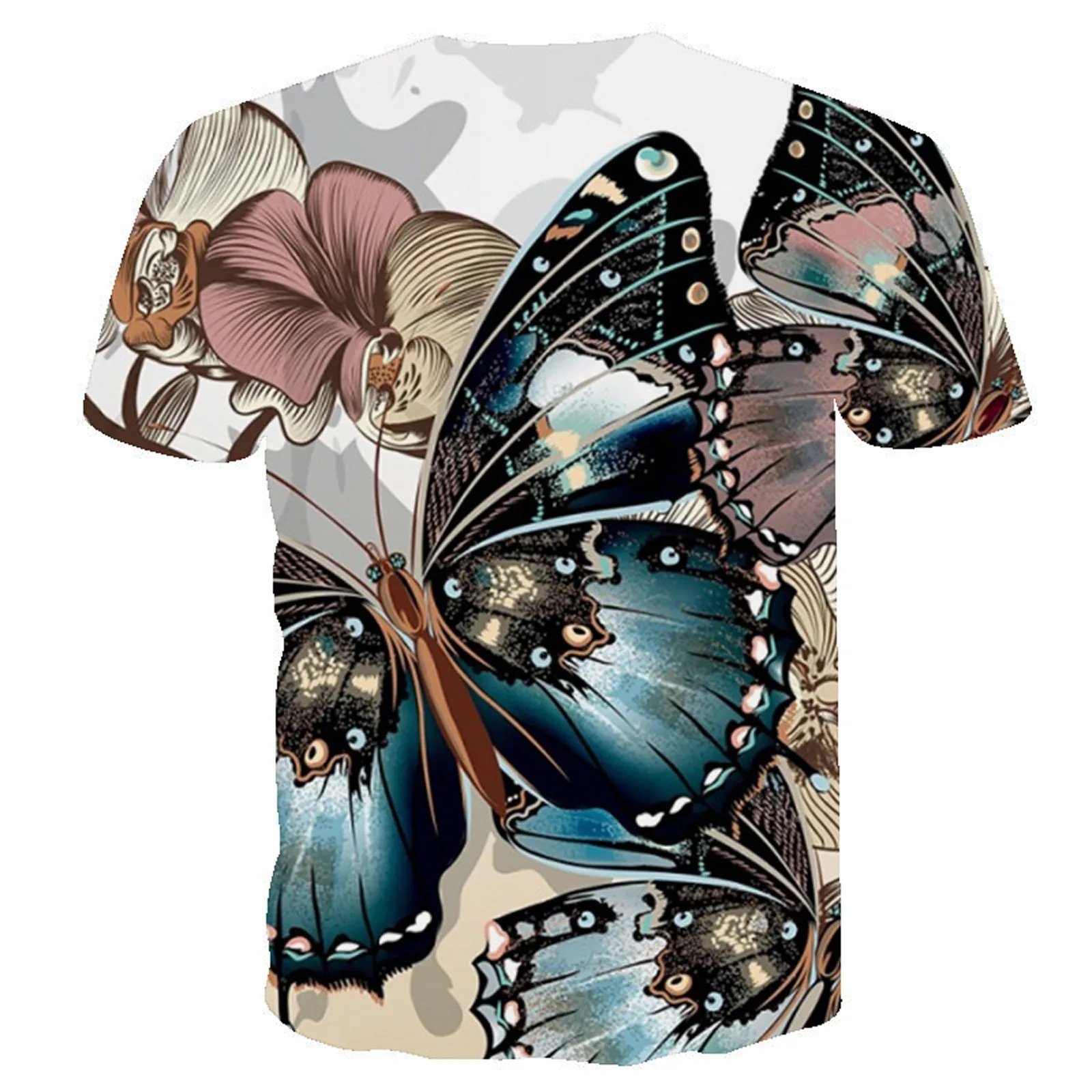 Футболка с 3d-рисунком животных летняя футболка коротким рукавом и круглым