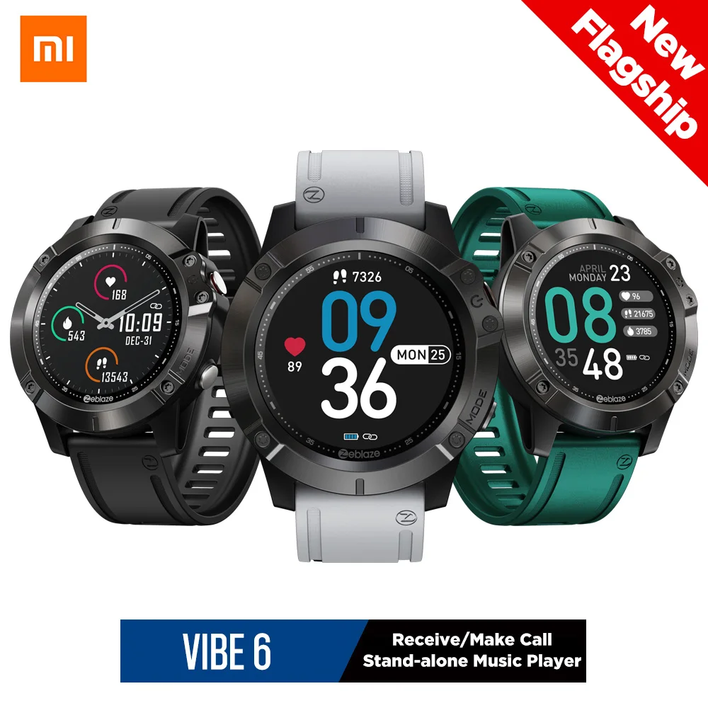 

New Xiaomi Zeblaze VIBE 6 Smart watch Music Player Receive/Make Call Heart Rate 25 days Battery Life smartwatch 2020 sport watch