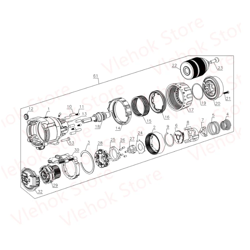 Коробка передач в сборе коробка для электроинструмента DEWALT DCD985 N211314 аксессуары