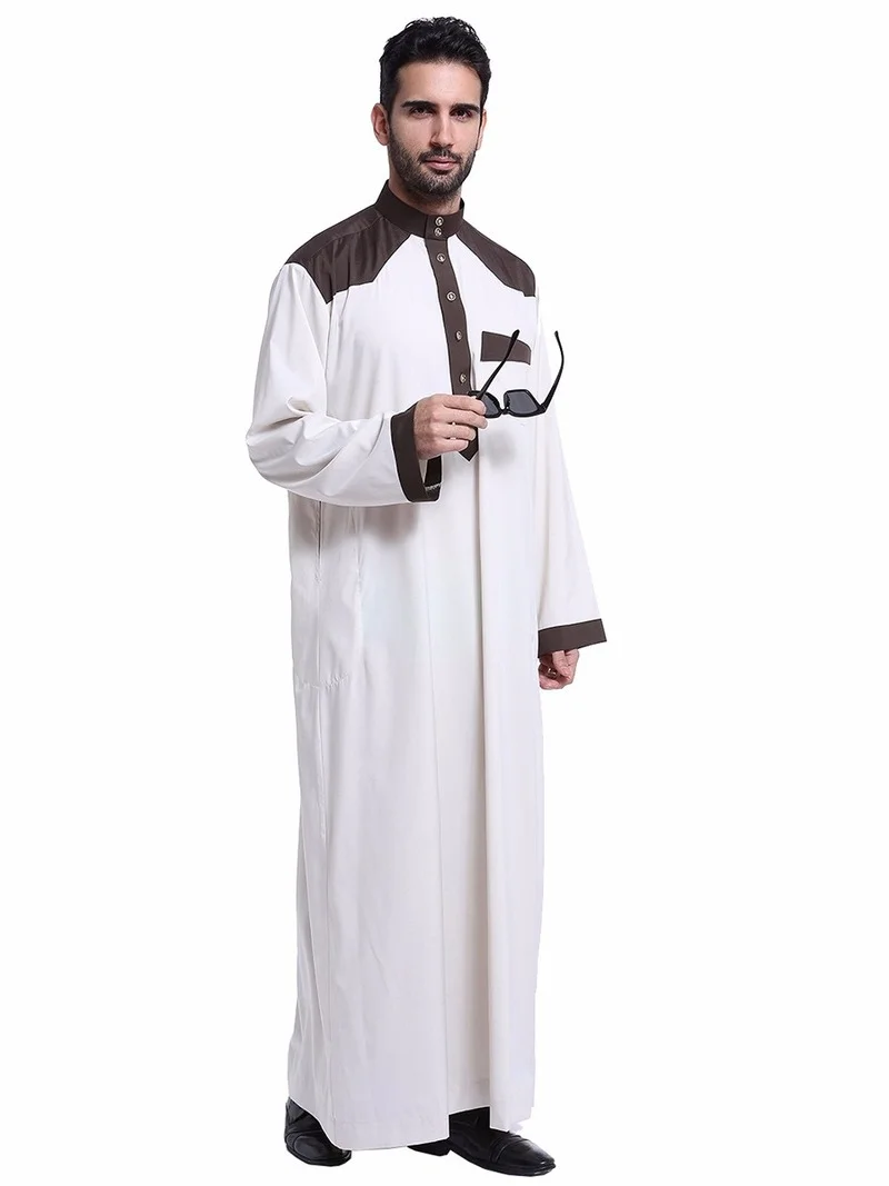 Abayas Eid Musulman De Mode Homme Man Abaya Muslim Dress Robe Saudi Arabia Kleding Mannen Kaftan Oman Pakistan Islam Clothing