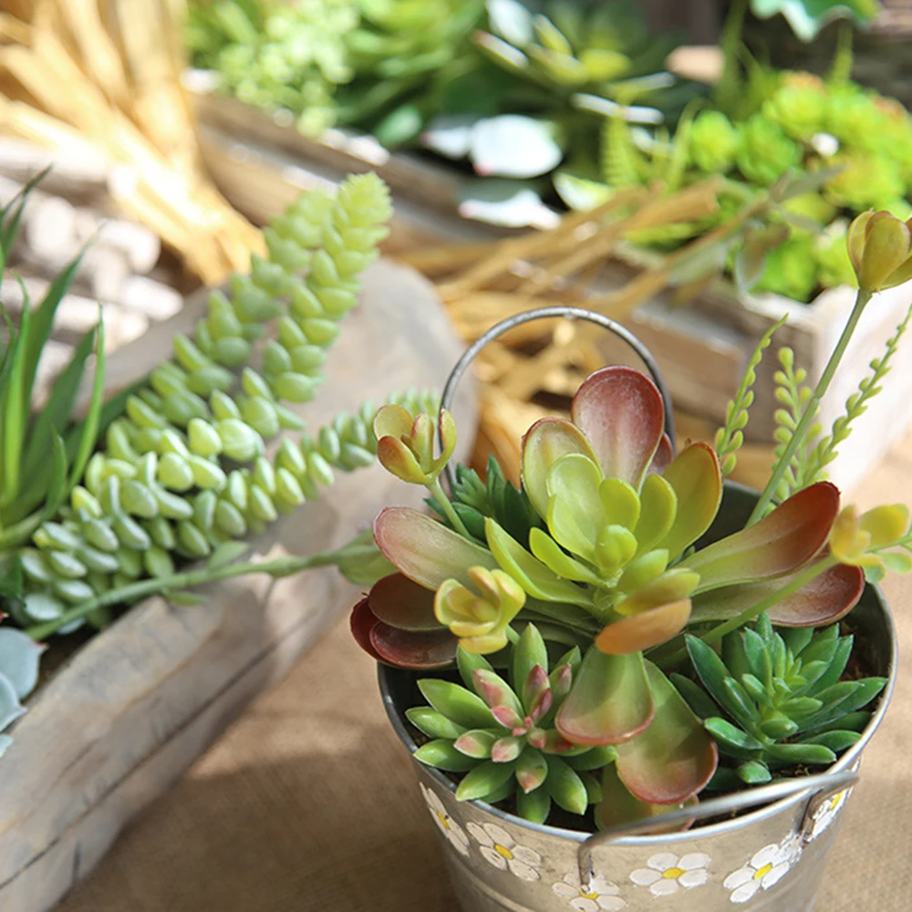 Искусственный цветок синий Лотос суккулент свадебное мясо домашний фон стена