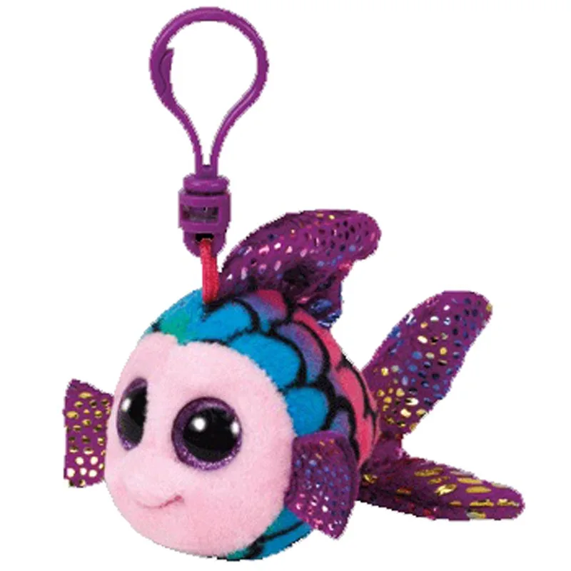 

Ty Flippy The Colorful Fish Clip Plush Animal Toys Stuffed Keychain Doll Gift 15cm