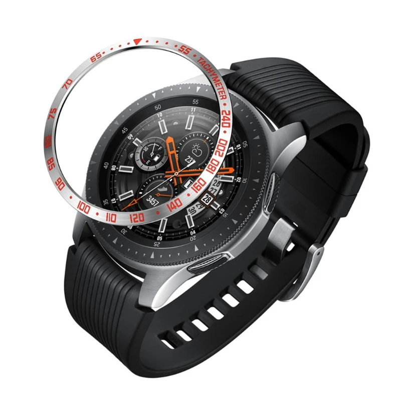 

Protection ring Stainless Steel Metal Bezel Ring Adhesive Cover Replacement For Samsung- S3 Galaxy- Watch 41mm/42mm/45mm