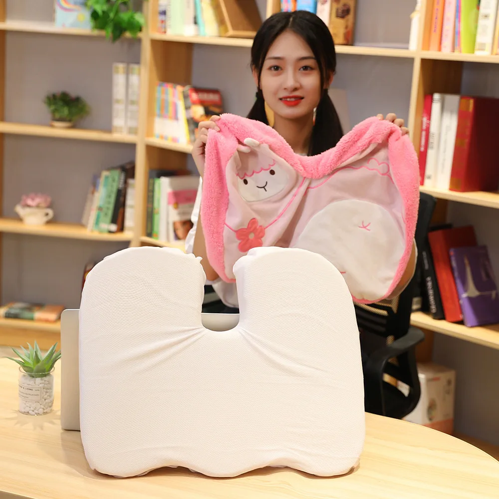 Cartoon Alpaca Memory cotton chair cushion breathable office sedentary seat beautiful buttocks pregnant women ass gift | Игрушки и хобби
