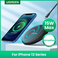 ugreen 15w wireless charger for iphone 13 12 xs max pro fast charging pad for huawei xiaomi samsung airpods desktop fast charger