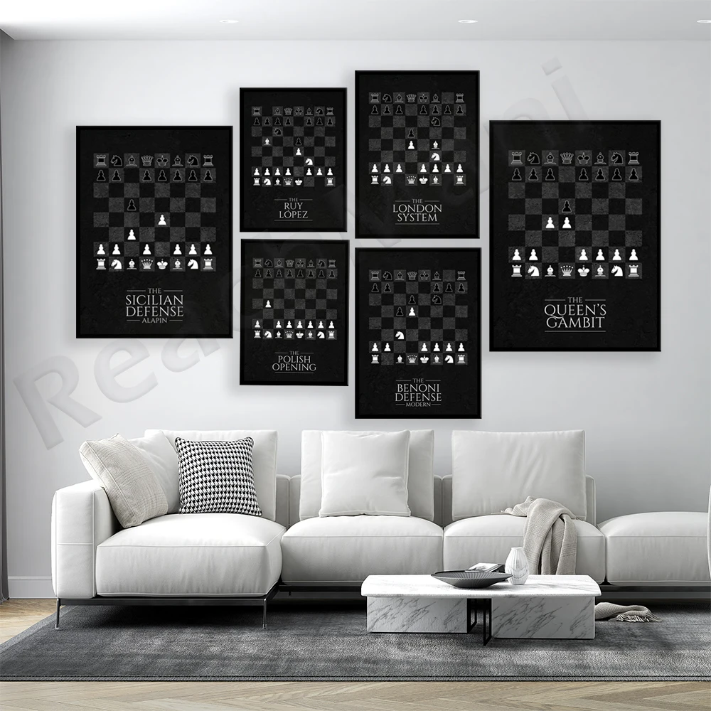 Шахматы мастер подарок доска Картина на холсте игра настенное искусство картина