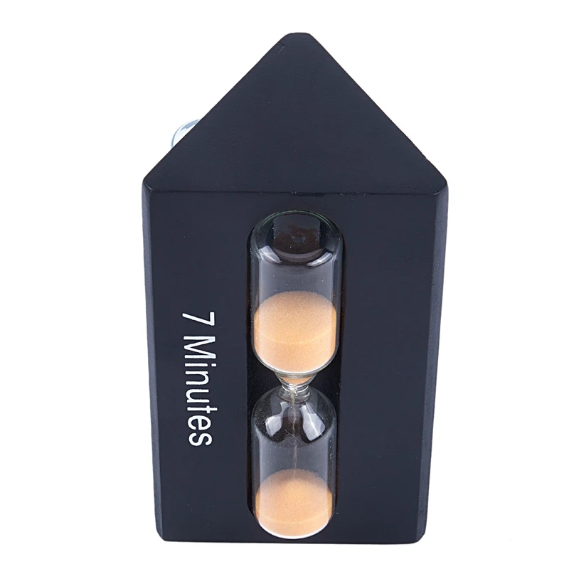 Fashion-Triangular Hourglass Colore Sand Clock 3/5/7 Minutes Hour Meter- Black