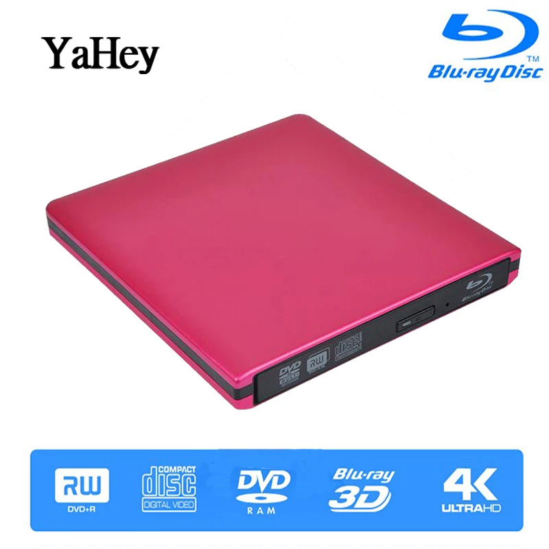 Bluray Burner Writer BD-RW USB 3,0 внешний DVD привод портативный Blu ray плеер CD/DVD RW оптический привод для ноутбуков hp