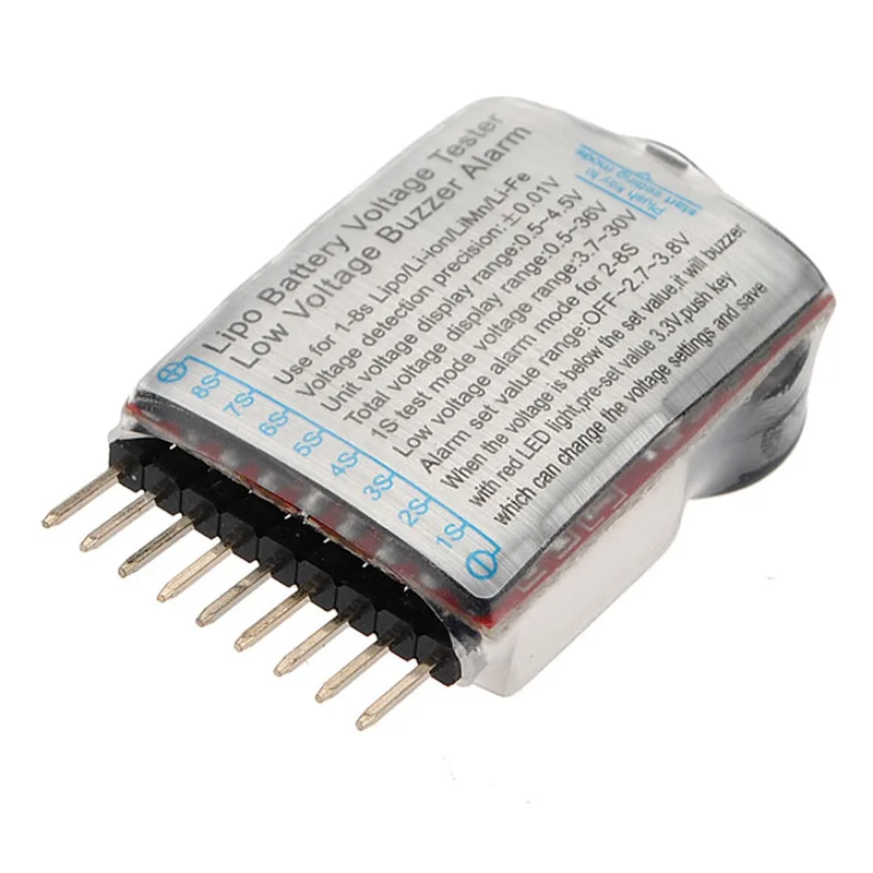 1S-8S измеритель напряжения батареи тестер Lipo батарея монитор зуммер сигнализация