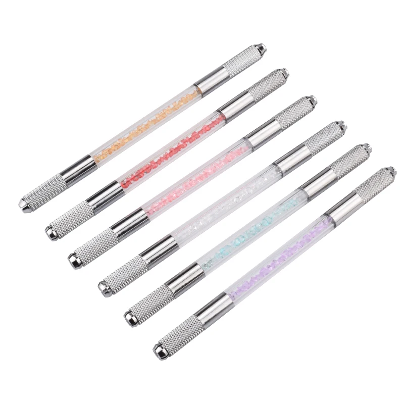 

1 st Manual Tattoo Pen Double Head Crystal Fog Pen Tattoo Eyebrow Eyeliner Lip Manual Tattoo Machine