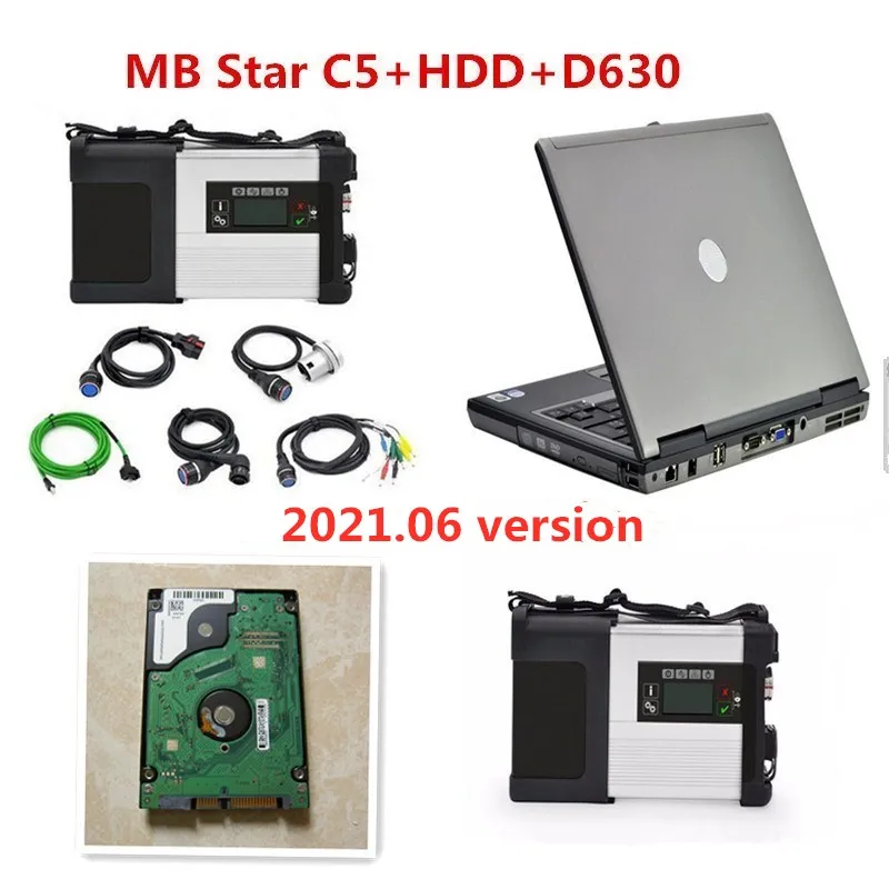 Бесплатная доставка MB Star C5 SD Connect Compact 5 Plus Wifi + Super HDD DAS/Vediamo/Monk DTS 2021 06 используется