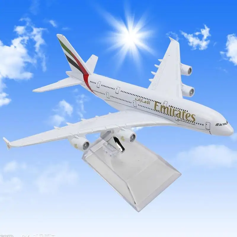 16 см 1:400 A380 авиакомпаний с трёхмерными чертёжами металлического сплава модель