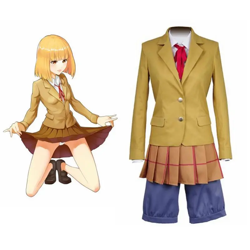 Унисекс аниме Cos школа тюрьмы Мидорикава хана школьная форма костюмы для косплея