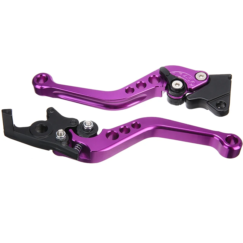 PURPLE Новое поступление GY6 Мотоцикл CNC Алюминиевые Регулируемые тормозные рычаги высокое качество руль сцепления для Honda GROM MSX125 2013 - Цвет: PURPLE