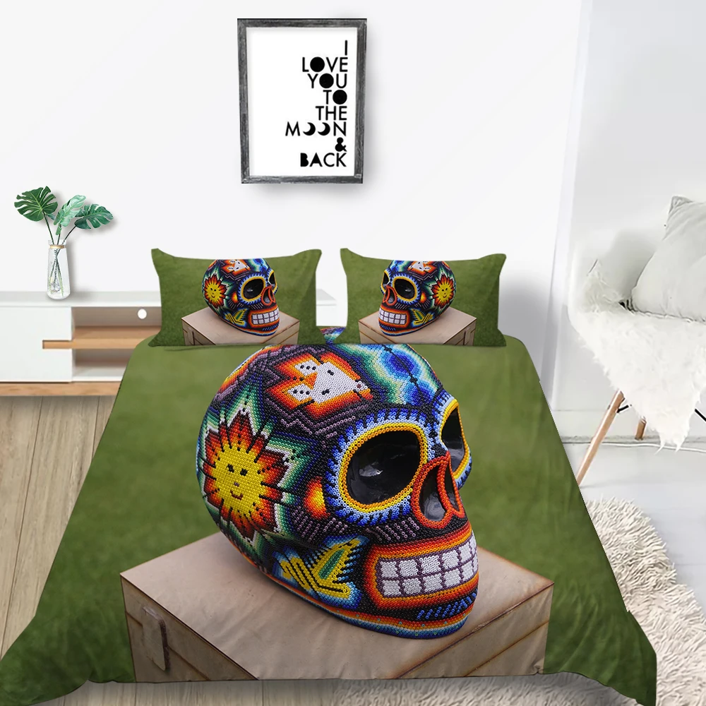 Высококачественный Комплект постельного белья с черепом головной убор страшный