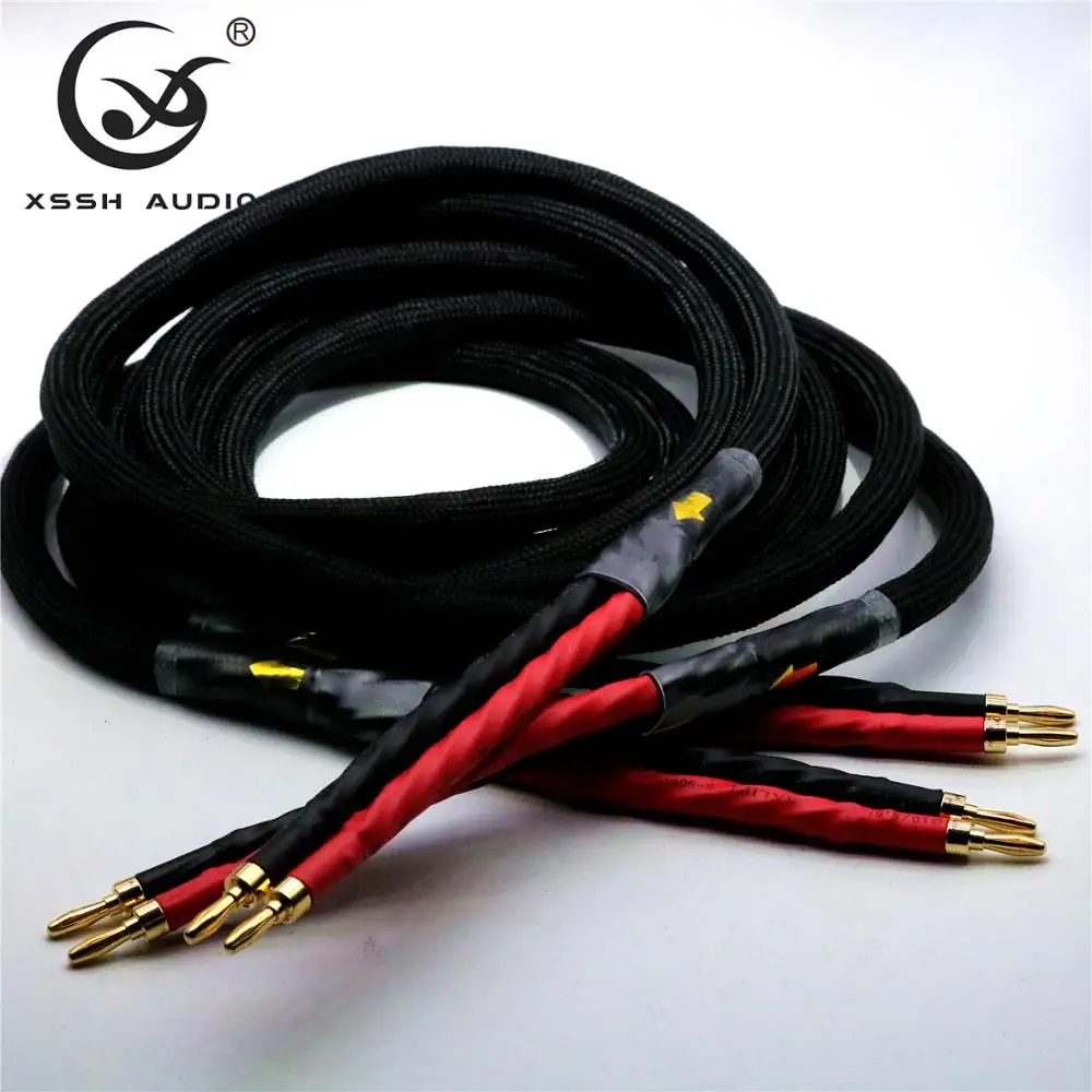 1 пара XSSH аудио Hi-end DIY HIFI позолоченные 4 вилки типа банан для вилок ядра OFC