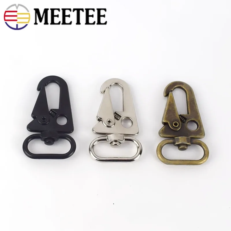 Meetee 2/4 шт id25мм металлическая пряжка сумка ремень тесьма висячий крючок DIY брелок