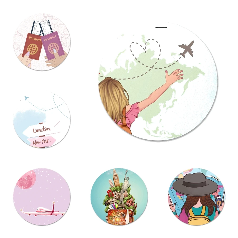 ravelling world map travel Kitchen Home Decor Refrigerator Magnetic Stickers Opener Beer Coke 58mm | Openers